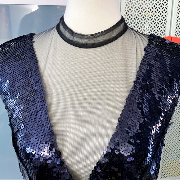 Free People Dance Til Dawn Mesh & Sequin Dress - Picture 3 of 12